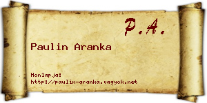 Paulin Aranka névjegykártya