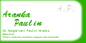 aranka paulin business card